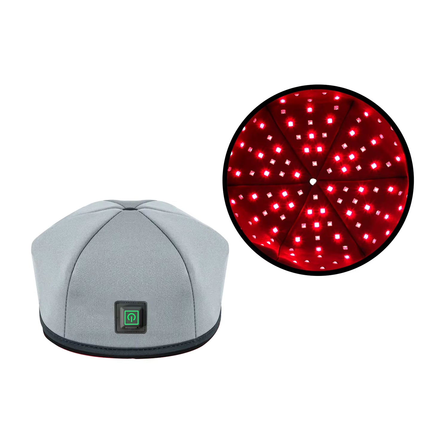 AZURE Adjustable Helmet 660Nm 830Nm Pulsed LED Red Light Therapy Cap Three-Level Brightness Home Use
