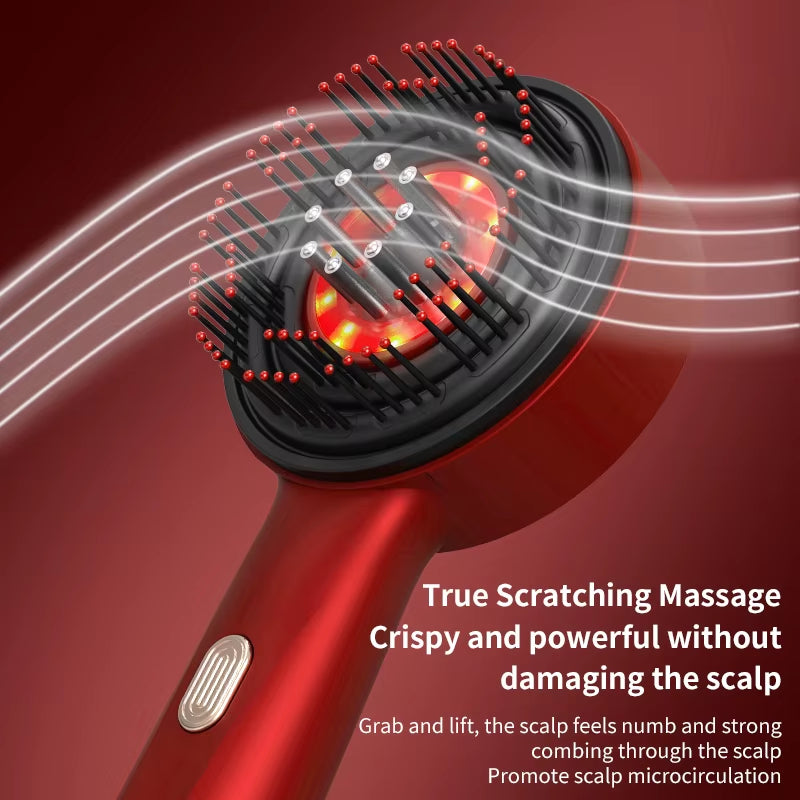 USA Free Shipping Cordless Hair Growth Scalp Oil Applicator Massage Brush Red-Light Therapy Scratching Head Massager Comb