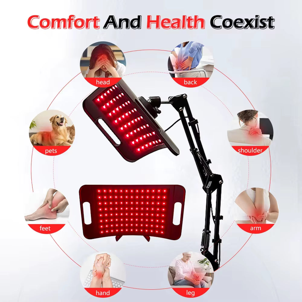 US Spot Goods Red Light Therapy Panel 660Nm 850Nm LED Device with Adjustable Stand for Face Body Skin Care