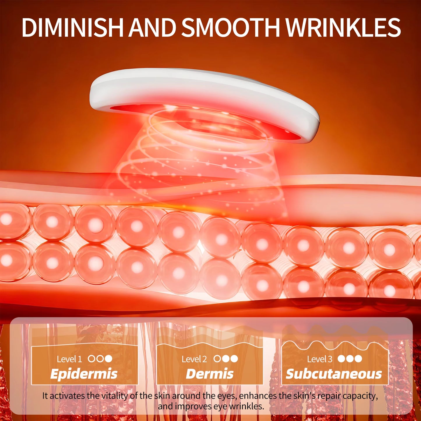 Portable under Eye Patches with Red Light Therapy & Microcurrent Eye Patch for Dark Circles & Anti-Aging