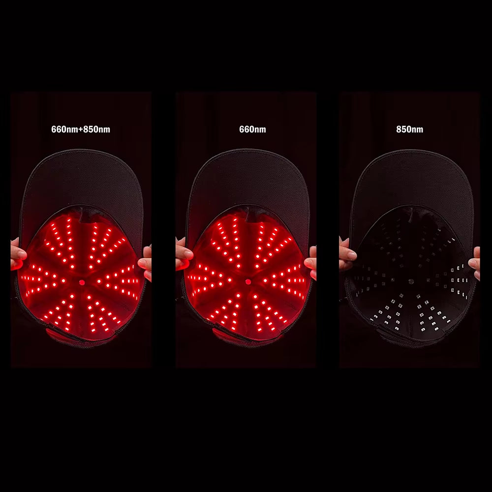 660Nm 850Nm Risk-Free Home Use Red Light Cap with 10Hz Pulse Frequency Mode