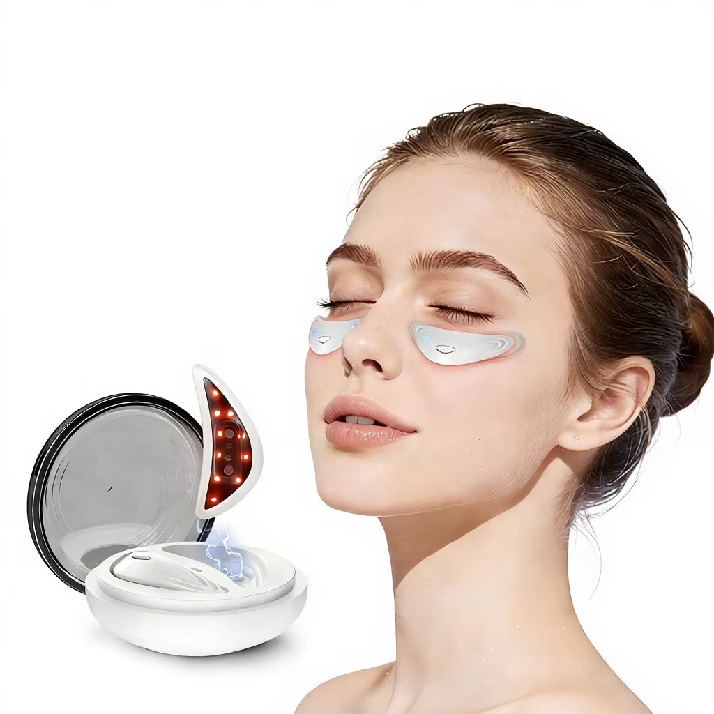 Portable under Eye Patches with Red Light Therapy & Microcurrent Eye Patch for Dark Circles & Anti-Aging