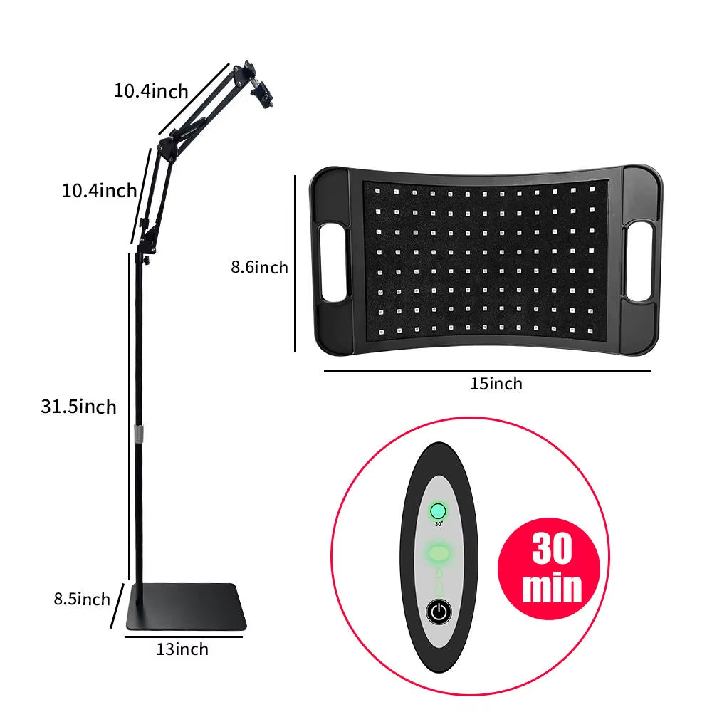 US Spot Goods Red Light Therapy Panel 660Nm 850Nm LED Device with Adjustable Stand for Face Body Skin Care