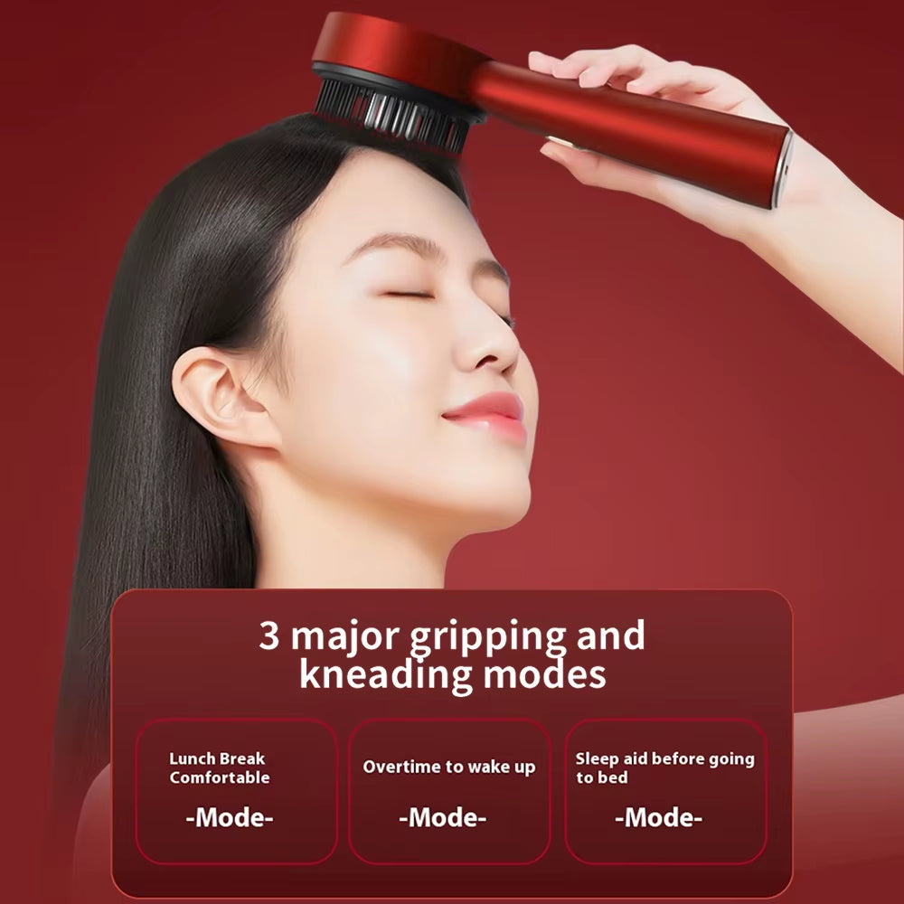 USA Free Shipping Cordless Hair Growth Scalp Oil Applicator Massage Brush Red-Light Therapy Scratching Head Massager Comb