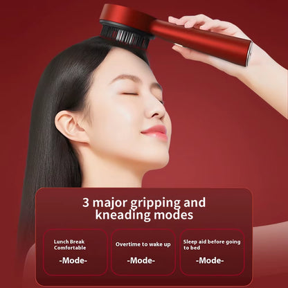 USA Free Shipping Cordless Hair Growth Scalp Oil Applicator Massage Brush Red-Light Therapy Scratching Head Massager Comb