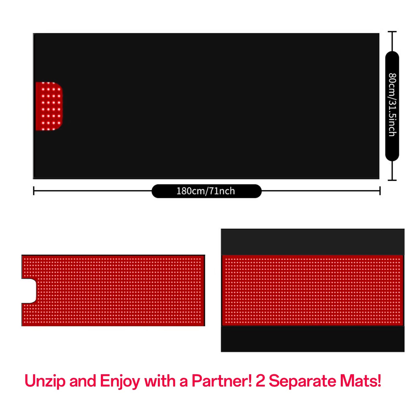 US Spot 180Cm Full Body Therapy Mat Fashion Blanket LED Red Light Sleep Bag for Head Body Health Care Sleep & Infrared Bed