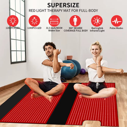 US Spot 180Cm Full Body Therapy Mat Custom Design Blanket LED Red Light Sleep Bag for Head Body Health Care Sleep & Infrared Bed