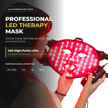 Ready to Ship US Stock Sunsred 510K 4 Color LED Red Light Therapy Mask near Infrared