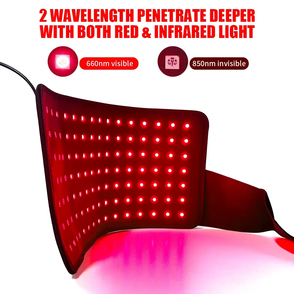 Red Light Therapy Waist Wrap | 660nm/850nm LED Belt with Timer for Pain Relief