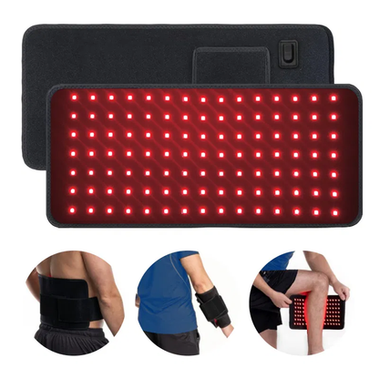 Red Light Therapy Waist Wrap | 660nm/850nm LED Belt with Timer for Pain Relief